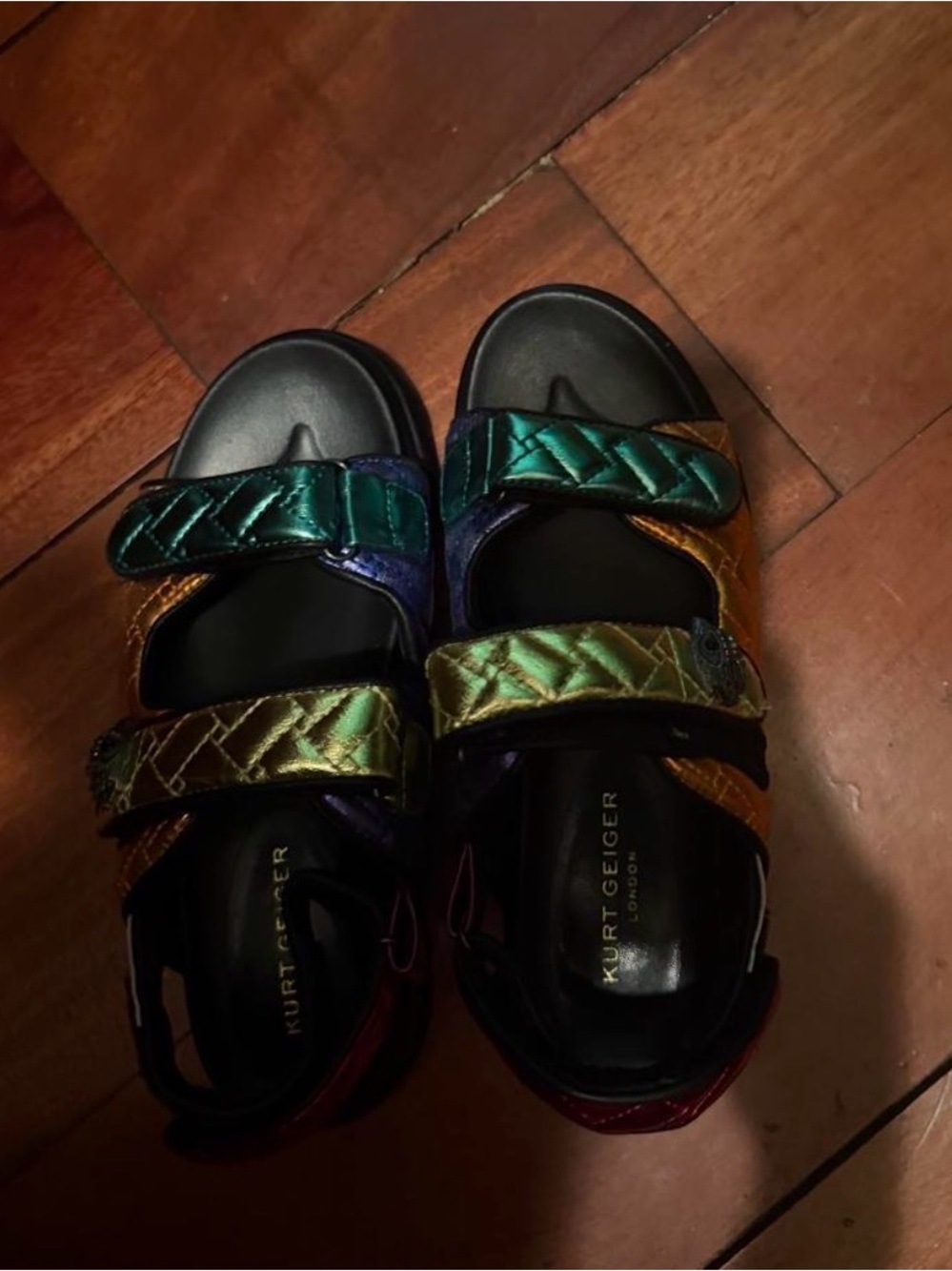 Kurt Geiger Kids Multicolor Quilted Strap Sandals